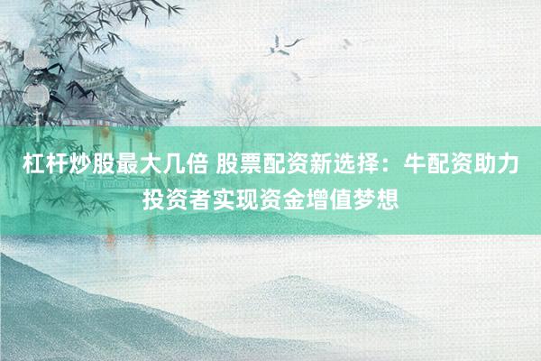 杠杆炒股最大几倍 股票配资新选择：牛配资助力投资者实现资金增值梦想