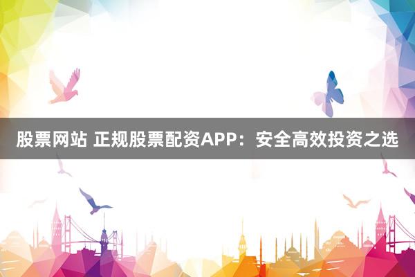 股票网站 正规股票配资APP：安全高效投资之选
