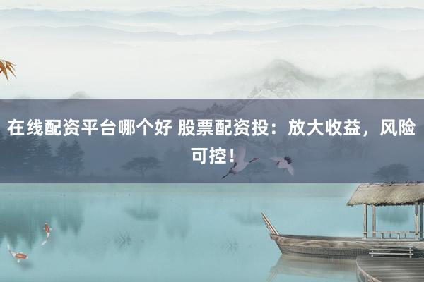 在线配资平台哪个好 股票配资投：放大收益，风险可控！