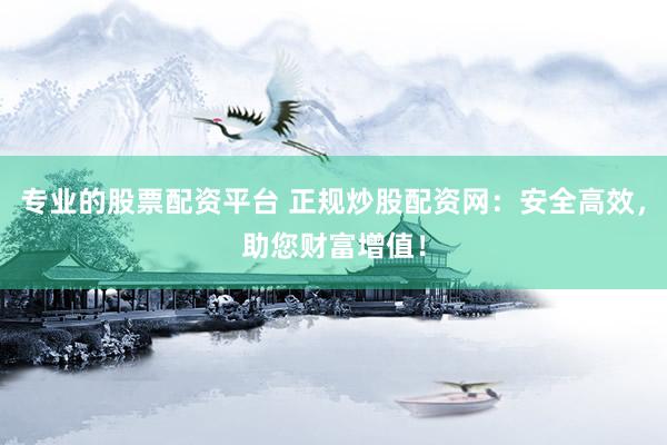 专业的股票配资平台 正规炒股配资网：安全高效，助您财富增值！