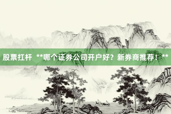 股票扛杆  **哪个证券公司开户好？新券商推荐！**