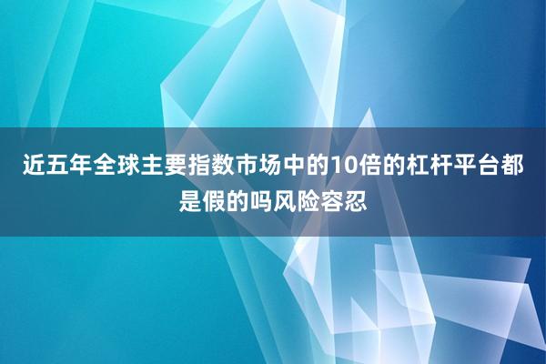 近五年全球主要指数市场中的10倍的杠杆平台都是假的吗风险容忍