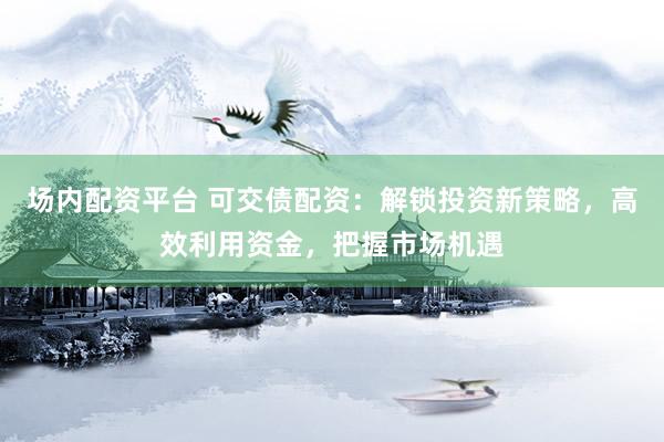 场内配资平台 可交债配资:解锁投资新策略,高效利用资金,把握市场机遇
