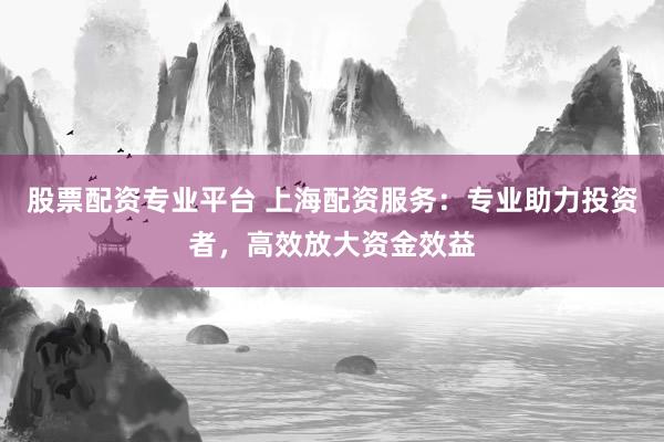股票配资专业平台 上海配资服务：专业助力投资者，高效放大资金效益