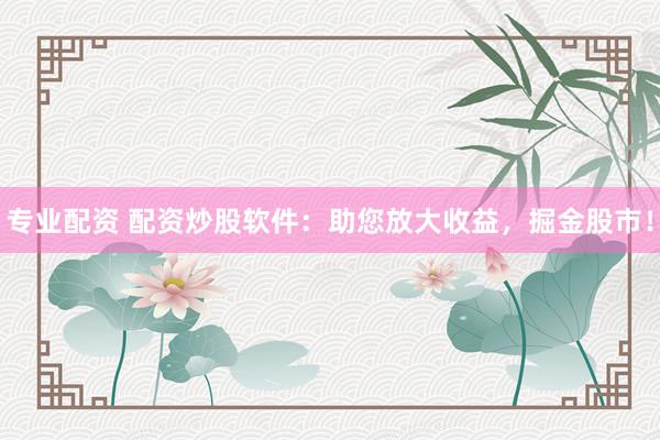 专业配资 配资炒股软件:助您放大收益,掘金股市!